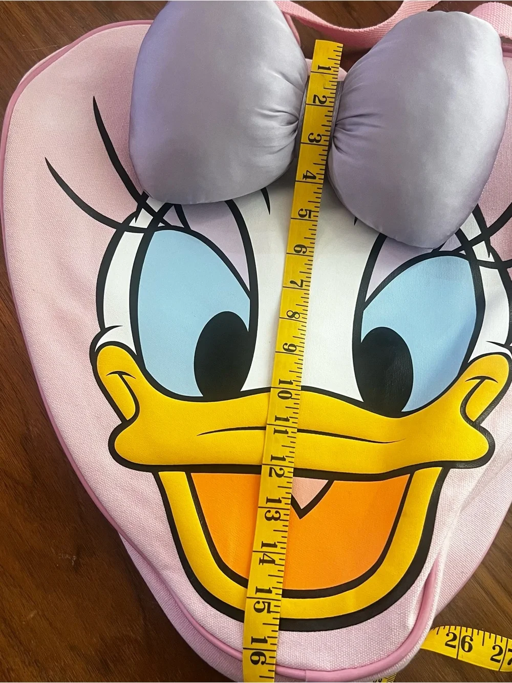 Disney Parks Daisy Duck Heart-Shaped Canvas Tote– Large Pink & Purple Shopper